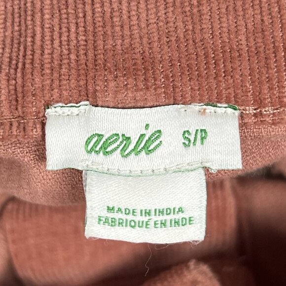 NWT Aerie Corduroy Mini Skirt sz S Buttons Pockets Normcore Clean Girl Preppy - Picture 3 of 6